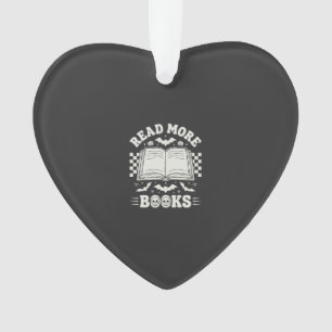 Lies Mehr Bücher Retro Halloween Buchliebhaber Ornament