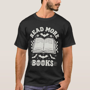 Lies Mehr Bücher Retro Halloween Buchliebhaber T-Shirt