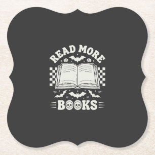 Lies Mehr Bücher Retro Halloween Buchliebhaber Untersetzer