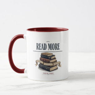 Lies Mehr, Denkt Tief Buchliebhaber Langarmshirt Tasse