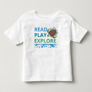 Lies, Spiel, Erkunde Kinder-T-Shirt Ozean-Thema Kleinkind T-shirt