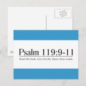 Lies the Bible Psalm 119:9-11 Postkarte (Vorne/Hinten)