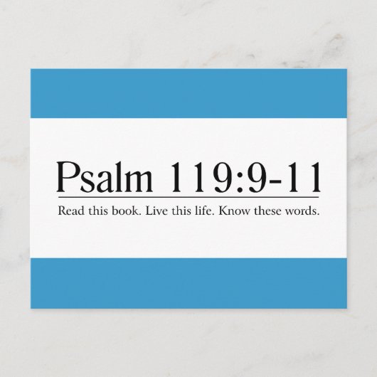Lies the Bible Psalm 119:9-11 Postkarte (Vorderseite)