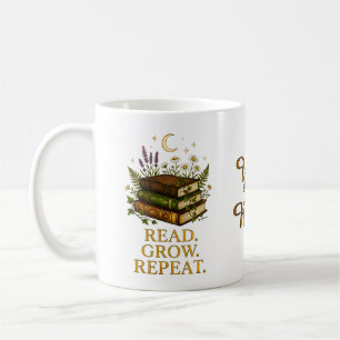 Lies, Wachse, Wiederhole Vintage Buchliebhaber Bot Kaffeetasse