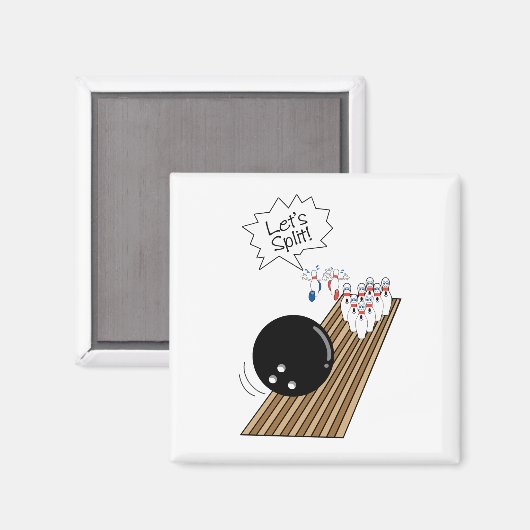 ließ erschreckte Bowling Buttone Cartoon Spaß Magnet (Vorderseite/Rückseite)