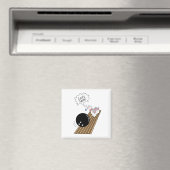 ließ erschreckte Bowling Buttone Cartoon Spaß Magnet (In Situ (Geschirrspüler))