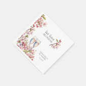 Ließ Liebe Blossom Rosa Kirschbaum Blume Hochzeit Serviette (Ecke)