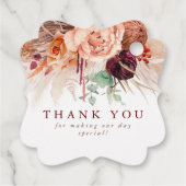 Ließ Liebe Grow Terracotta Floral Pampas Gras Geschenkanhänger (Rückseite)