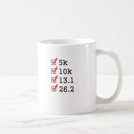 Ließ schließlich das Marathon laufen Kaffeetasse (Rechts)