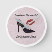 Ließt der weiblichen Führungsspitze der Acrylwand Runde Wanduhr (Vorderseite)