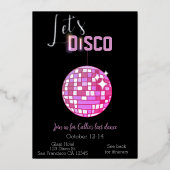 Ließt Disco Bachelorette Folieneinladung (Vorderseite)