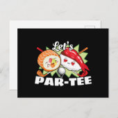 Ließt Par T-Shirt Golf Pun - Golfplatz Party Postkarte (Vorne/Hinten)