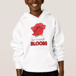 Ließt Rote Rose Blume Kunst Hoodie