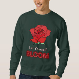 Ließt Rote Rose Blume Kunst Sweatshirt