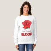 Ließt Rote Rose Blume Kunst Sweatshirt (Vorne ganz)