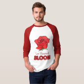 Ließt Rote Rose Blume Kunst T-Shirt (Vorne ganz)