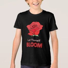 Ließt Rote Rose Blume Kunst Tri-Blend Shirt