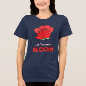 Ließt Rote Rose Blume Kunst Tri-Blend Shirt (Vorderseite)