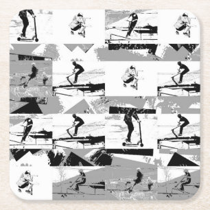 Ließt Scoot Around - Scooter-Rider Rechteckiger Pappuntersetzer