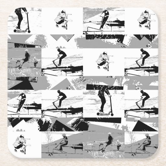 Ließt Scoot Around - Scooter-Rider Rechteckiger Pappuntersetzer (Vorderseite)