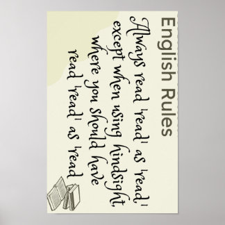 Liest du es als Poster lesen oder lesen?