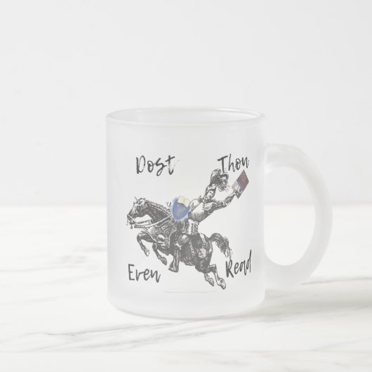 Liest du überhaupt? gefrosteter Becher Mattglastasse (Rechts)