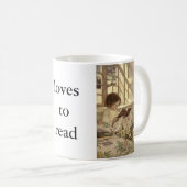 Liest gerne kaffeetasse (VorderseiteRechts)