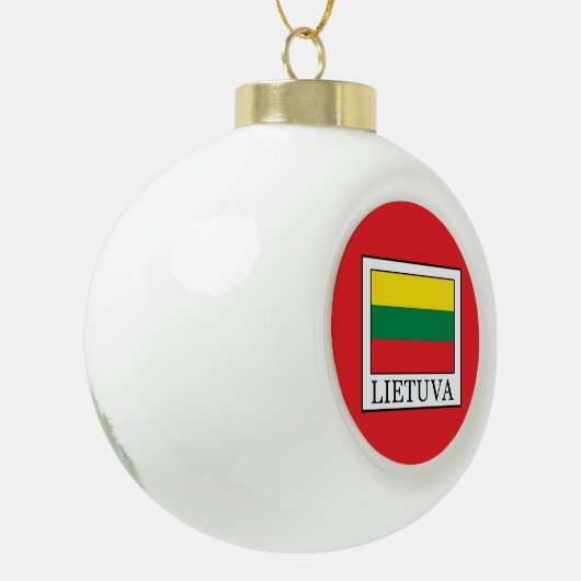 Lietuva Keramik Kugel-Ornament (Links)