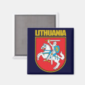 Lietuva (Litauen) COA Magnet (Vorderseite/Rückseite)