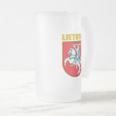 Lietuva (Litauen) COA Mattglas Bierglas (VorderseiteRechts)