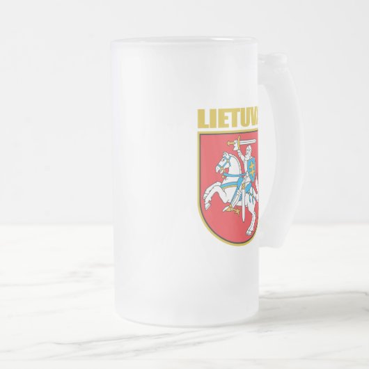 Lietuva (Litauen) COA Mattglas Bierglas (VorderseiteRechts)