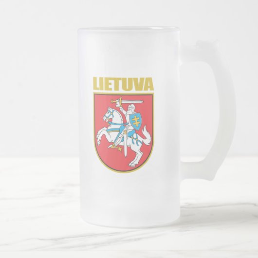 Lietuva (Litauen) COA Mattglas Bierglas (Rechts)