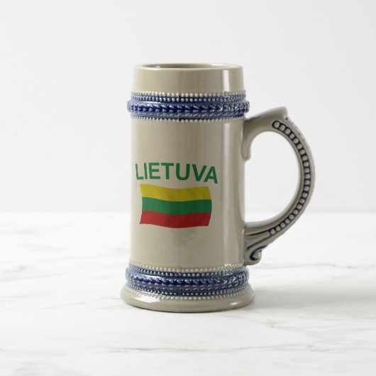 Lietuva (Litauen) grüne Liter Bierglas (Rechts)