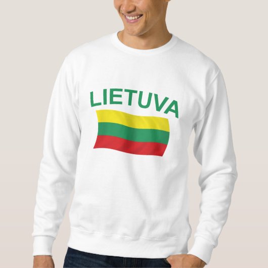 Lietuva (Litauen) grüne Liter Sweatshirt (Vorderseite)