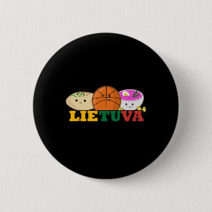 Lietuva Litauen Sketll Kalte rosa Suppe Litauisch Button