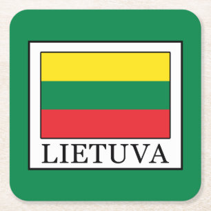 Lietuva Rechteckiger Pappuntersetzer