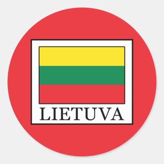 Lietuva Runder Aufkleber (Vorderseite)