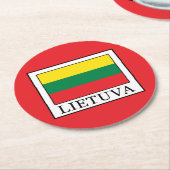 Lietuva Runder Pappuntersetzer (Angewinkelt)
