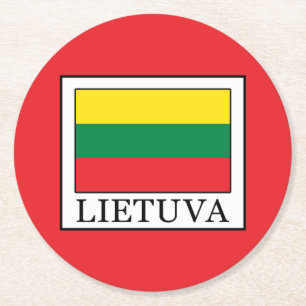 Lietuva Runder Pappuntersetzer