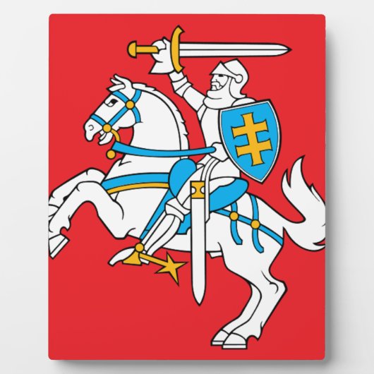 Lietuvos Valstybes Veliava, Vytis, Litauische Flag Fotoplatte (Vorderseite)