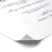 Lieu der Favors Berry, Blue und Burgund Sign Poster (Ecke)