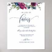 Lieu der Favors Berry, Blue und Burgund Sign Poster (Vorne)