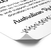 Lieu of favors Wedding Sign - Rochester Poster (Ecke)