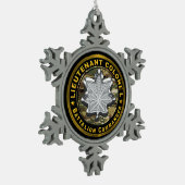 Lieutenant Colonel Battalion Commander Schneeflocken Zinn-Ornament (Links)