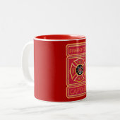 Lieutenant Firefighter Zweifarbige Tasse (Vorderseite Links)