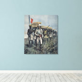 Lieutenant Mizon zu seiner Mission von 1892 Leinwanddruck (Insitu (Holzboden))