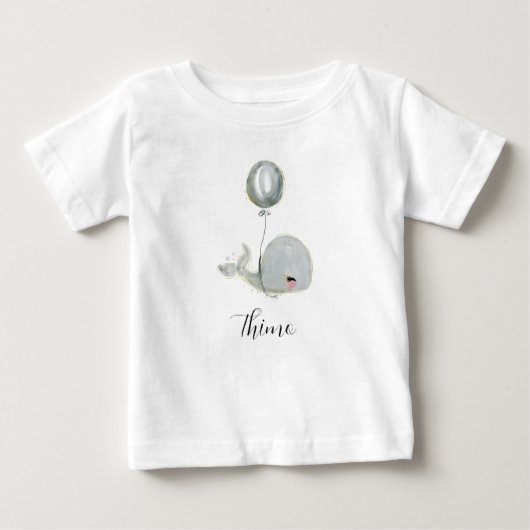 Lieve walvis met ballon baby t-shirt (Vorderseite)