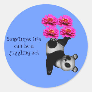 Life A Jugglage Act Panda Inspiration Sticker