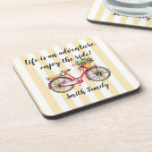 Life Adventure Bicycle Custom Getränkeuntersetzer (Linke Seite)