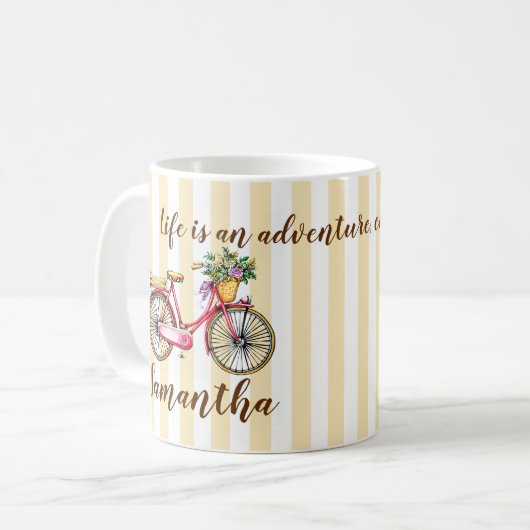 Life Adventure Bicycle Custom Kaffeetasse (Vorderseite Links)